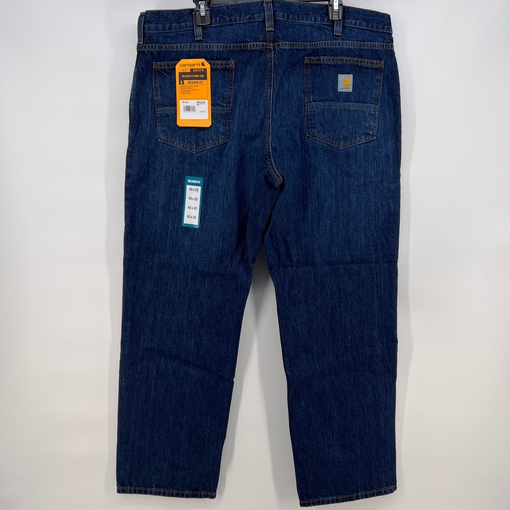 Carhartt BD5119 M Mens Relaxed Fit‎ 5 Pocket Jean Dark Wash 40x30